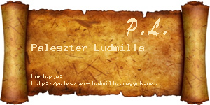 Paleszter Ludmilla névjegykártya